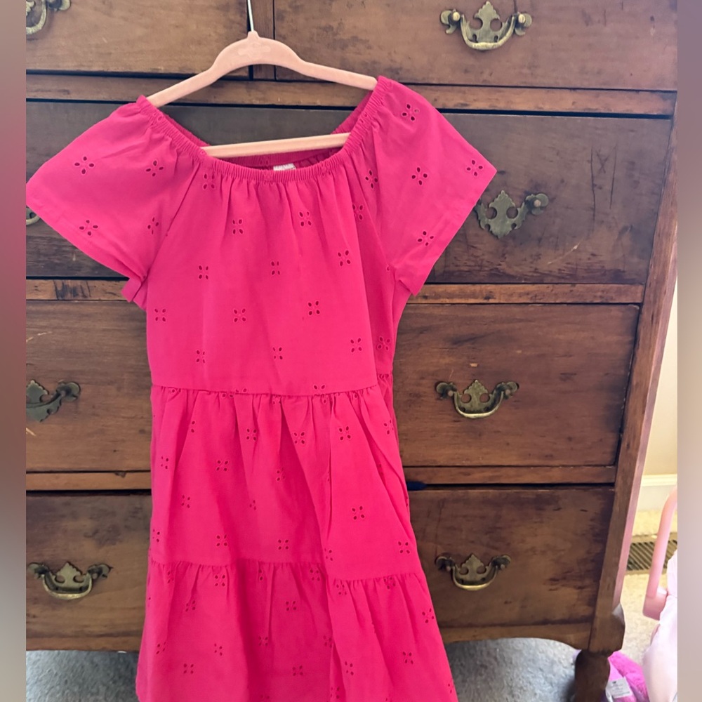 Girls' Pink Eyelet Dress, Carters Size 6